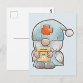 Schattige Kabouter Medische Verpleegster Blijf Gez Briefkaart (Voorkant / Achterkant)