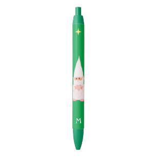 Schattige kabouter met een hart en monogram op gro zwarte inkt pen
