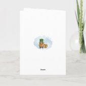 Schattige kabouter pot met goud aangepaste St. Pat Feestdagen Kaart (Achterkant)
