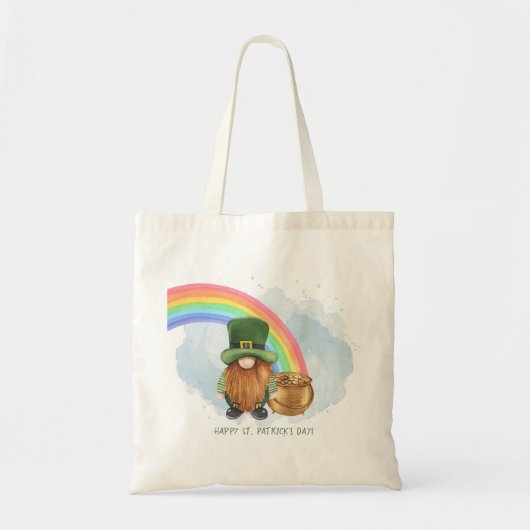 Schattige kabouter pot met goud aangepaste St. Pat Tote Bag (Voorkant)