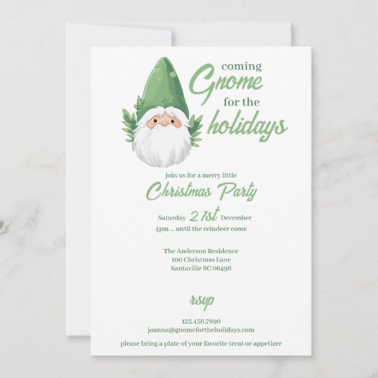 Schattige Kabouter Sinterklaas voor de Feestdagen Feestdagenkaart (Voorkant)