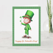 Schattige kabouter St. Patrick's Dag wenskaart Kaart (Voorkant)