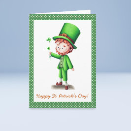 Schattige kabouter St. Patrick's Dag wenskaart Kaart