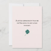 schattige kabouter vierbladige klaver kaart koppel (Voorkant)