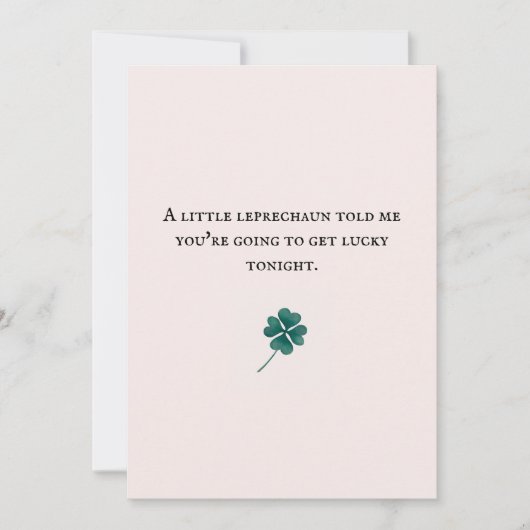 schattige kabouter vierbladige klaver kaart koppel (Voorkant)