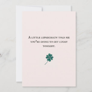 schattige kabouter vierbladige klaver kaart koppel