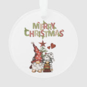 Schattige kabouters kerstboom onze eerste kerst ornament (achterkant)