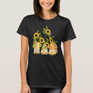 schattige kabouters zonnebloem tuin Dames Zomer T-shirt