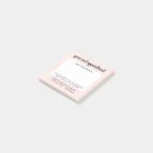 Schattige Kale Roos Handgeschreven Afspraakherinne Post-it® Notes (Schuin)