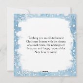 Schattige kalf gepersonaliseerd boerderijthema ker feestdagenkaart (Achterkant)