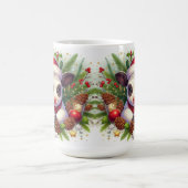 Schattige kalf in feestelijke kerstregeling koffiemok (Center)