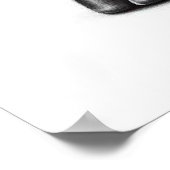 Schattige kalf met Pet versierd met bloemen Poster (Hoek)