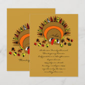 Schattige kalkoen kaart (Voorkant / Achterkant)