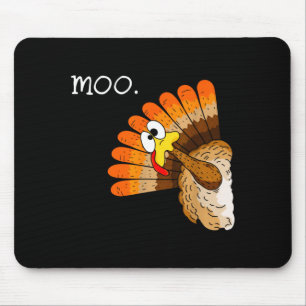 Schattige kalkoen loei halloween thanksgiving voor muismat