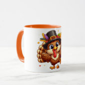 schattige kalkoen mok #1 (Voorkant links)