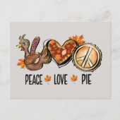 schattige kalkoen Thanksgiving vreugde Feestdagenkaart (Voorkant)