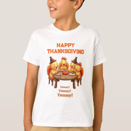 Schattige kalkoenen feesten t-shirt