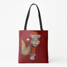 Schattige Kameel met Kerstman Hoed Kerstmis