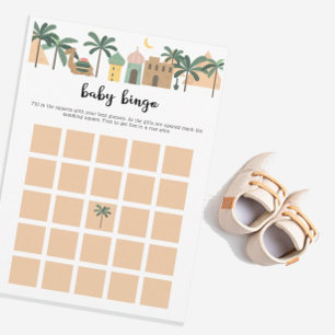 Schattige Kameel Woestijn Ze Baby Shower Bingo Spe Kaart