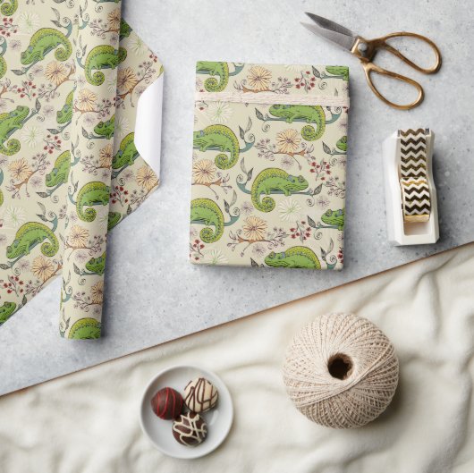 Schattige kameleon Hagedis Cadeaupapier (Crafts)