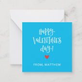 Schattige Kameleon Kinderen Valentijnsdag Klasloka Notitiekaartje (Achterkant)