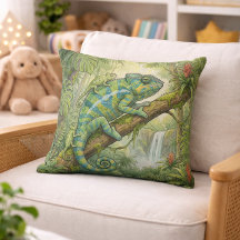Schattige Kameleon Mama en Baby Jungle Dieren