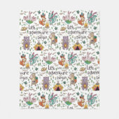 Schattige kampeerdieren fleece deken (Voorkant)