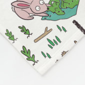 Schattige kampeerdieren fleece deken (Hoek)