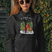 Schattige kampvuur rood groen moderne kerstboom hoodie