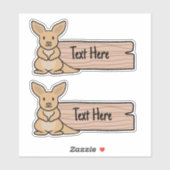 Schattige Kangaroo Label (Vel)