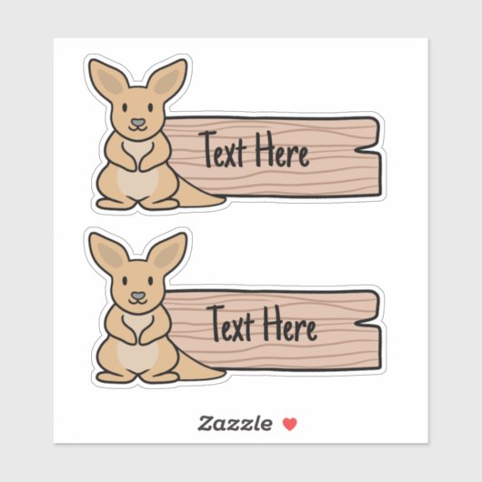 Schattige Kangaroo Label (Vel)