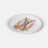 Schattige Kangoeroe Baby shower Papieren Bordje (Gekanteld)