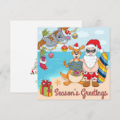 Schattige kangoeroe en koala met Sinterklaas Feestdagenkaart (Voorkant / Achterkant)
