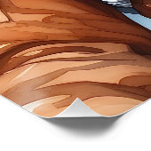 Schattige kangoeroe in astronautenpak in de ruimte perfect poster (Hoek)