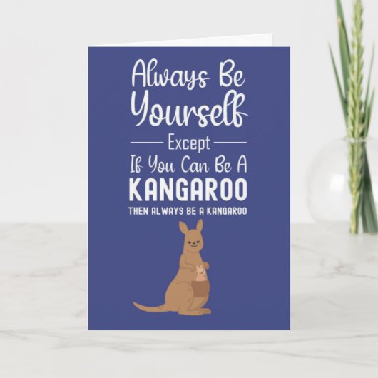 Schattige Kangoeroe Kaarten Grappige Dieren Humor  (Voorkant)