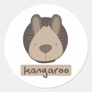schattige kangoeroe ronde sticker