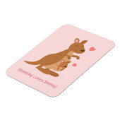 Schattige kangoeroebabyjong voor kinderen magneet (Linkerzijde)