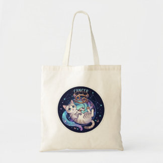 Schattige Kanker Dierenriem Kat Ruimte Melkweg Ste Tote Bag