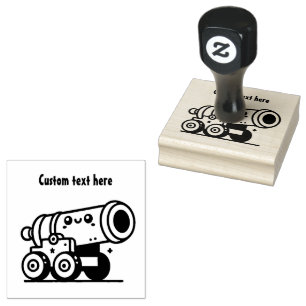 Schattige kanon rubberstempel