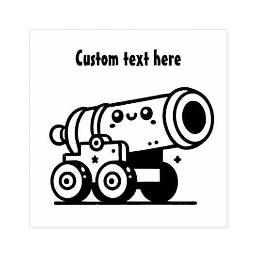 Schattige kanon rubberstempel (Afrduk)