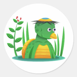 Schattige Kappa Japanse Watergeest Yokai Sticker