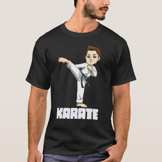 Schattige Karate Jongen 1 T-shirt (Voorkant)