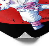 Schattige Karate Kind Eenhoorn Vrouwen Strijder Poster (Hoek)