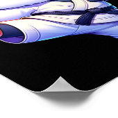 Schattige Karate Pinguïn Kraankraan Kick Pose Poster (Hoek)
