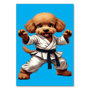 Schattige Karate Puppy Martial Arts GI Illustratie Kaart