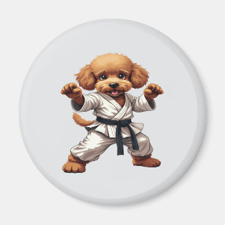 Schattige Karate Puppy Martial Arts GI Illustratie Magneet