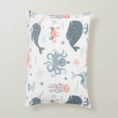 Schattige karton Zee vis Accent Kussen (Achterkant (Verticaal))