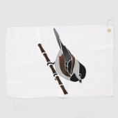 Schattige kastanjedragende Chickadee Bird Golfhanddoek (Horizontaal)