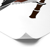 Schattige kastanjedragende Chickadee Bird Poster (Hoek)