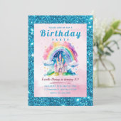 Schattige Kasteel Meisjes Verjaardag Kaart (Staand voorkant)